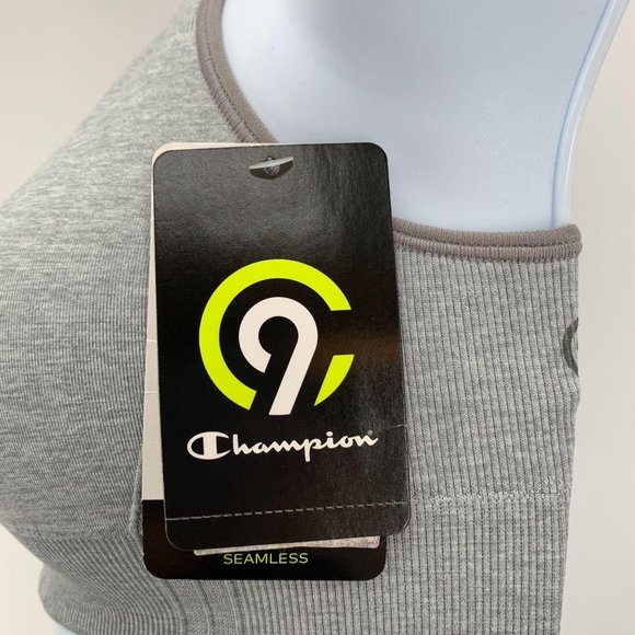 C9 Champion NWT Grey Medium Support Seamless Racerback Bra Size Extra Small - Picture 7 of 9